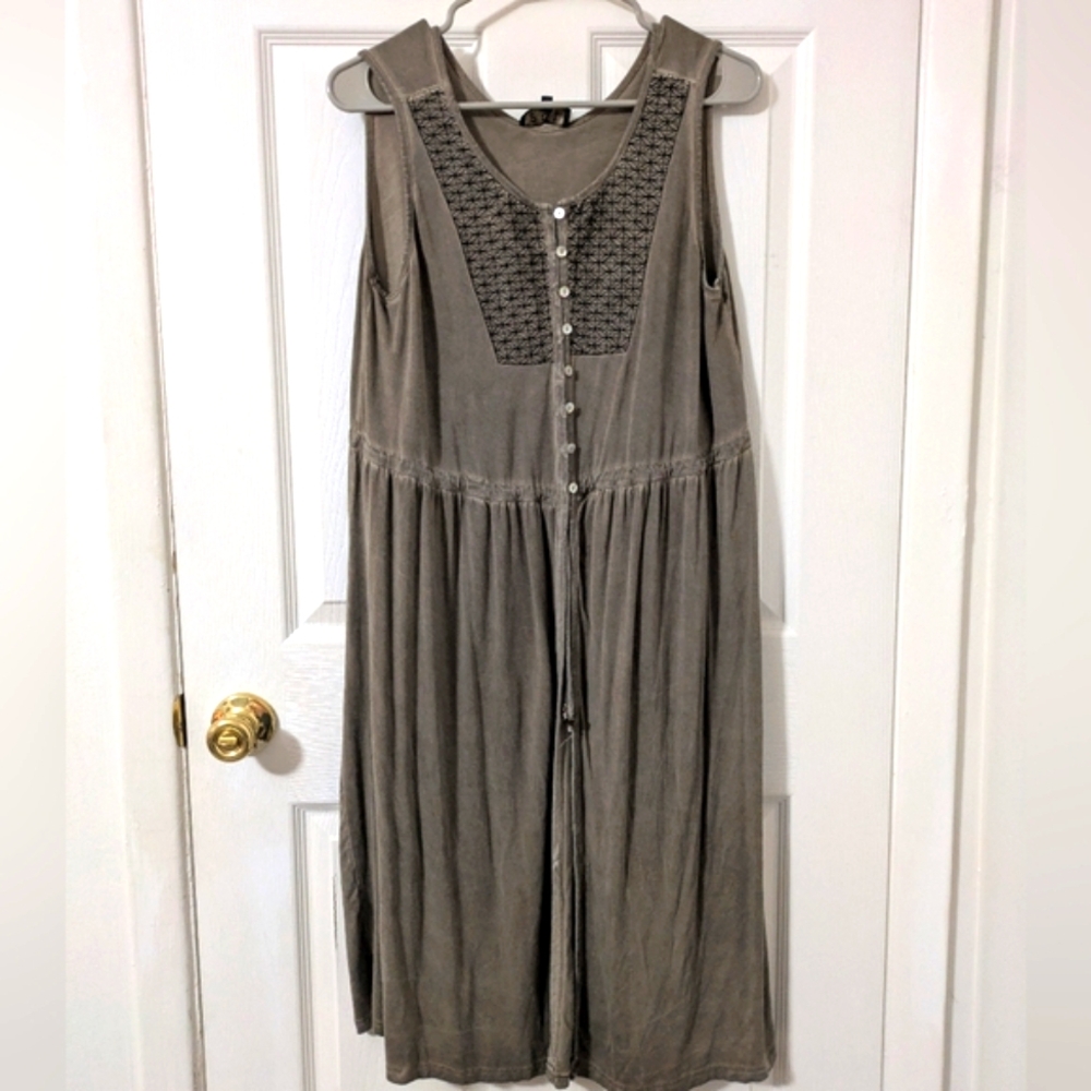 POL Embroidered Sleeveless Tunic, Dress or Vest - Fits S-XL
